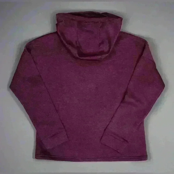 Under Armour Cowl Neck Hoodie Loose Size S Maroon Large Logo EUC - Picture 4 of 6